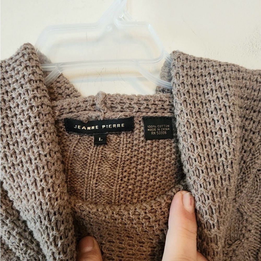 Jeanne Pierre brown knitted sweater size womens large - Picture 3 of 3
